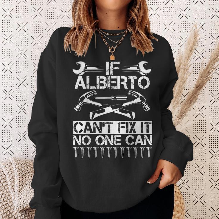 Alberto Fix It Birthday Personalized Name Dad Sweatshirt Gifts for Her