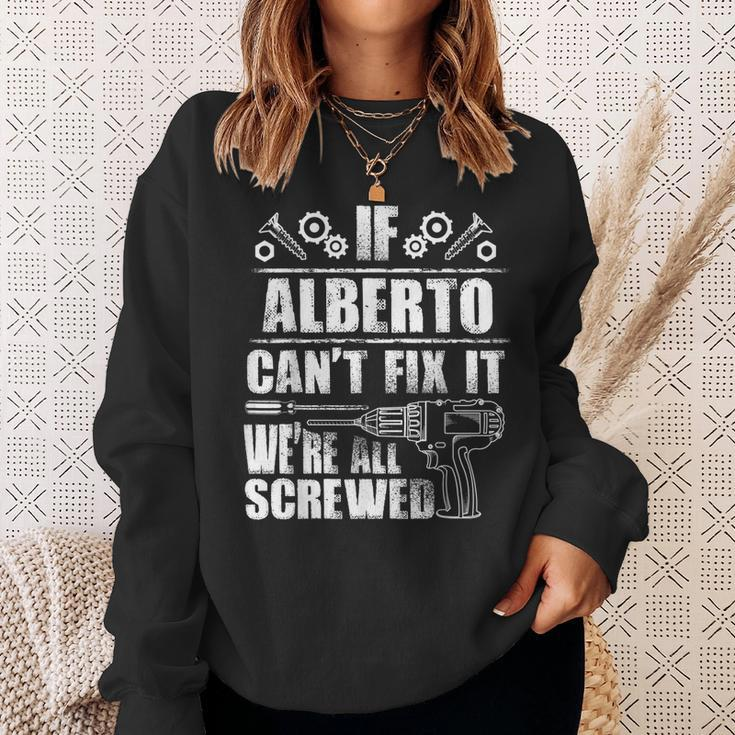Alberto Name Fix It Birthday Personalized Dad Sweatshirt Gifts for Her