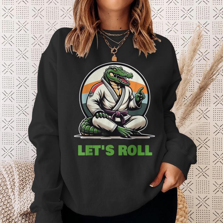 Alligator Bjj Gi Brazilian Jiu Jitsu Kampfkunst Let's Roll Sweatshirt Geschenke für Sie