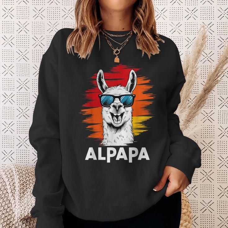 Alpapa Alpaka Lama Fan Liebhaber Dad Frischgebackenerater Sweatshirt Geschenke für Sie