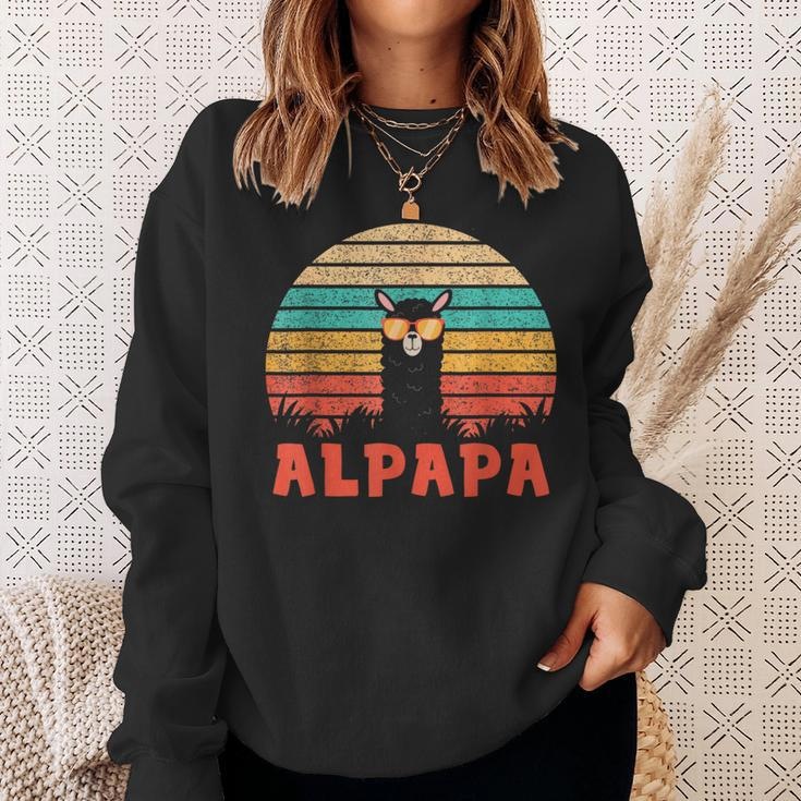 Alpapa Alpaka Lama Fan Liebhaber Dad Frischgebackenerater Sweatshirt Geschenke für Sie