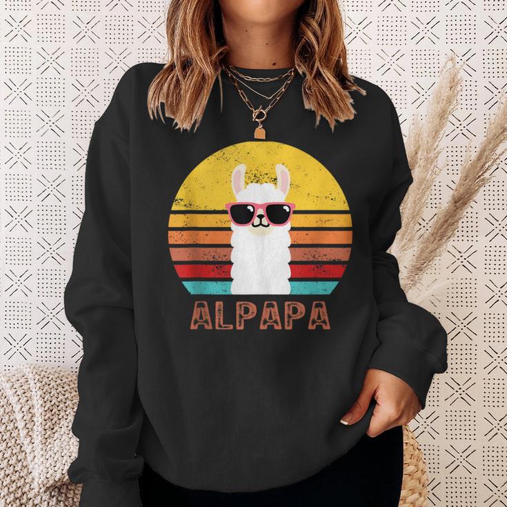 Alpapa Alpakaatertag Bester Papaater Fan Lamaatertag Sweatshirt Geschenke für Sie