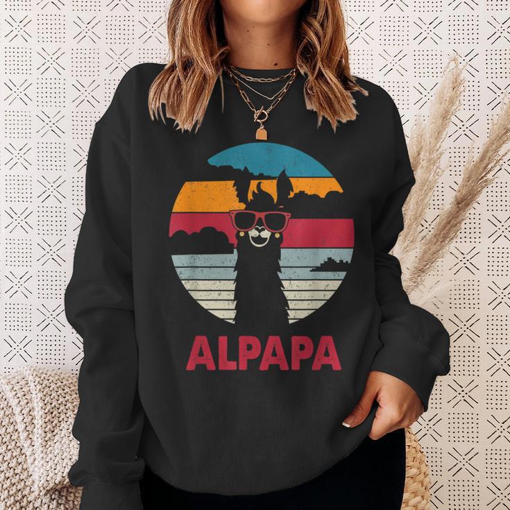 Alpapaatertag Bester Papa Alpaka Werdender Papa Geschenk Sweatshirt Geschenke für Sie