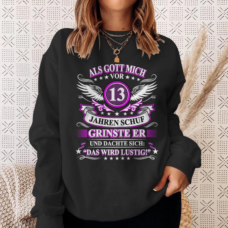 Als Gott Michor 13 Jahren Schuf Grinste Er 13Th Birthday Sweatshirt Geschenke für Sie