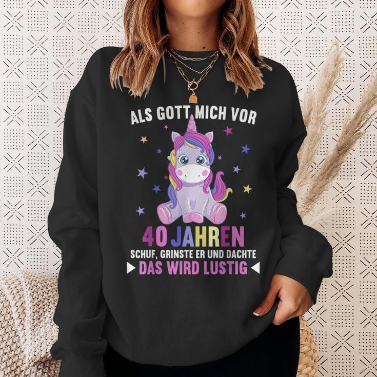 Als Gott Michor 40 Jahren Schuf Denker Er 40Th Geburtstag German L Sweatshirt Geschenke für Sie