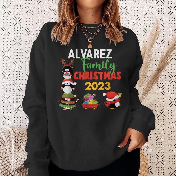 Alvarez Family Name Alvarez Family Christmas Sweatshirt Gifts for Her