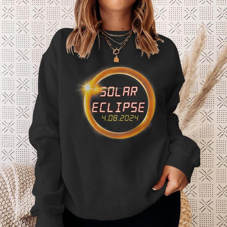 America April 8 Total Solar Eclipse 2024 Usa Map Totality Sweatshirt Gifts for Her