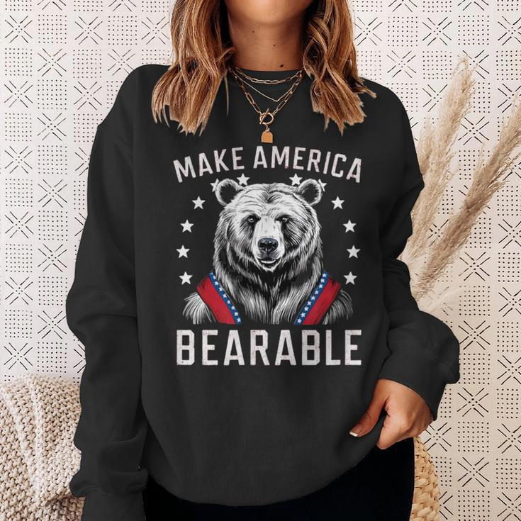 Make America Bearable I Choose The Bear Team Bear America Sweatshirt Gifts for Her