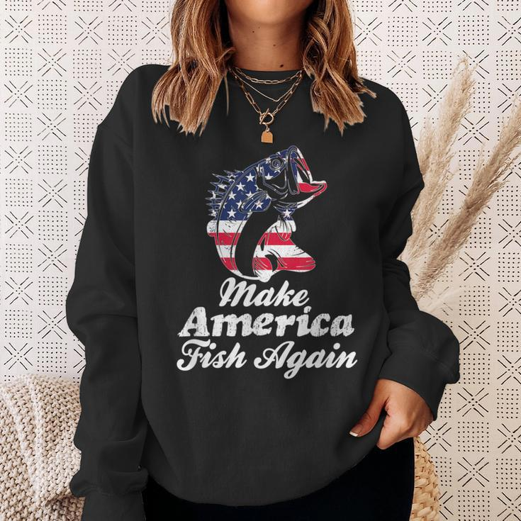 Make America Fish Again Veterans Sweatshirt Gifts for Her