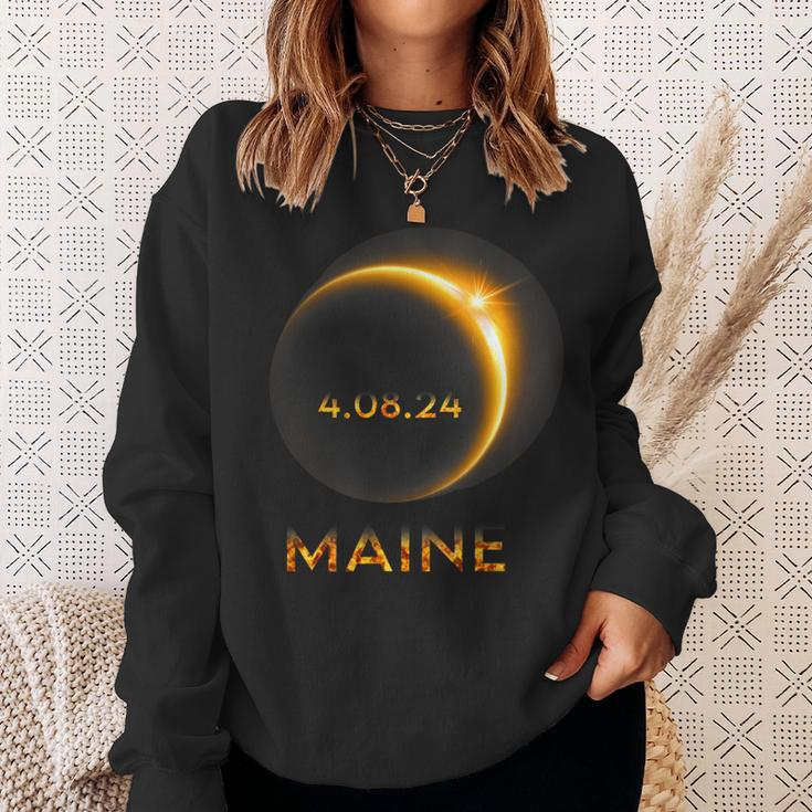 America Total Solar Eclipse 2024 Maine 04 08 24 Usa Sweatshirt Gifts for Her