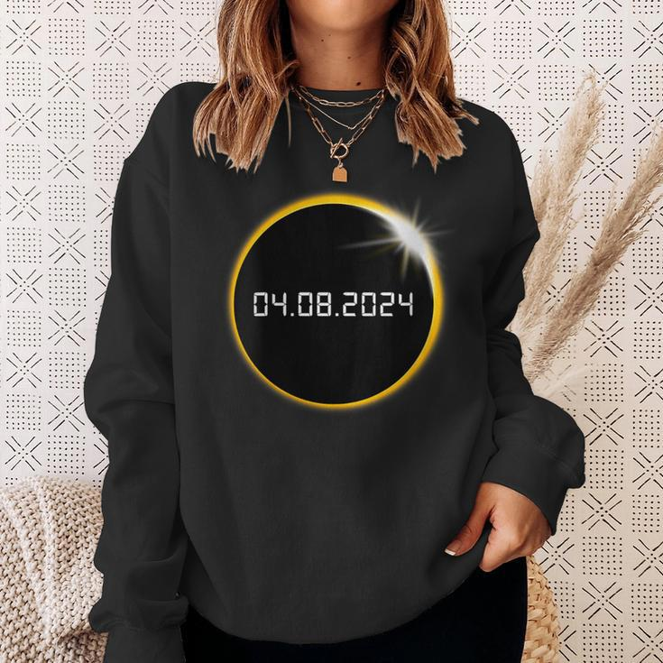 America Totality Spring April 8 24 Total Solar Eclipse 2024 Sweatshirt Gifts for Her