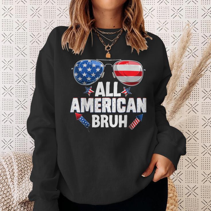 All American Bruh Fourth Of July Boys American N Sweatshirt Gifts for Her