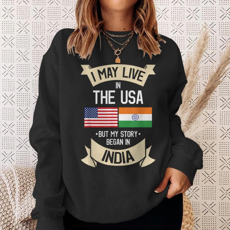 American Flag Uad Indian India Roots Sweatshirt Gifts for Her