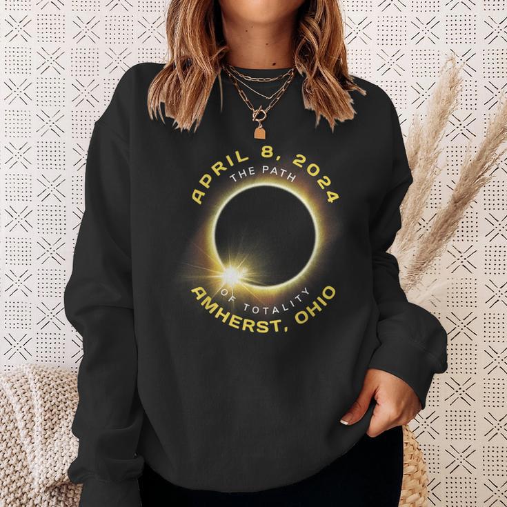 Amherst Ohio Solar Eclipse Totality April 8 2024 Souvenir Sweatshirt Gifts for Her