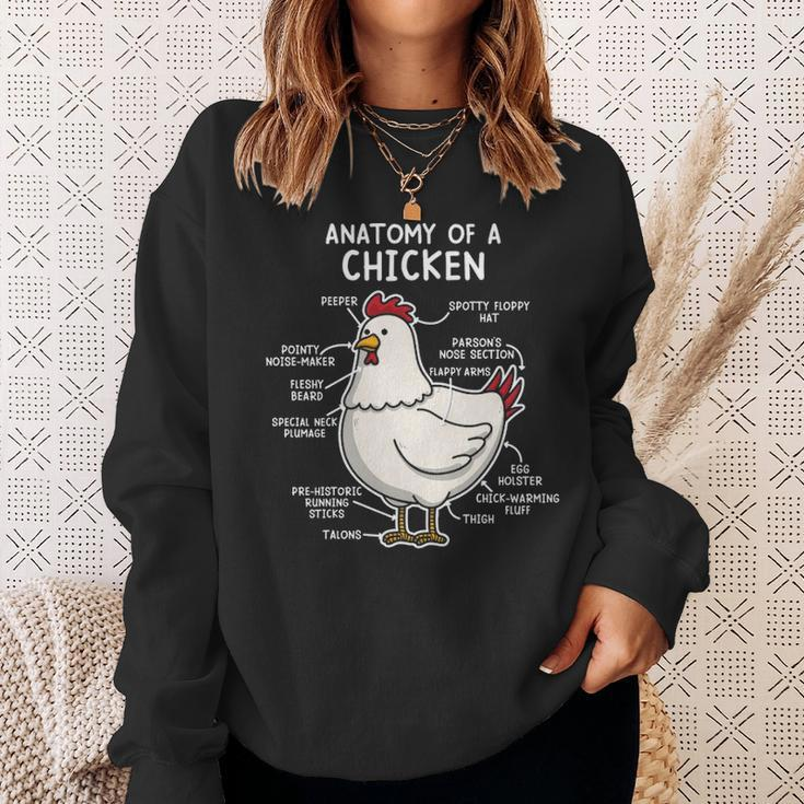 Anatomy Of A Chicken Country Farm Women Girl Sweatshirt Gifts for Her
