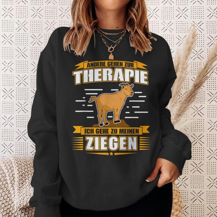 Andere Gehen Zur Therapie Ich Gehe Zu Meinen Ziegen Black Sweatshirt Geschenke für Sie