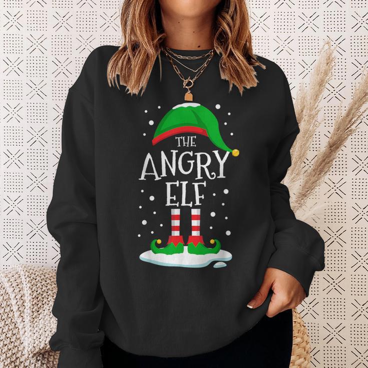 The Angry Elf Christmas Family Matching Xmas Group Sweatshirt Gifts for Her