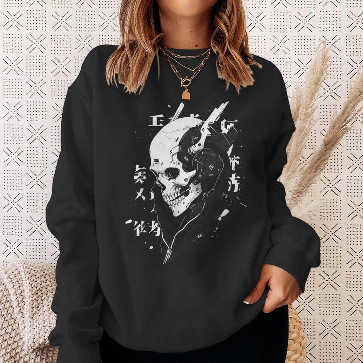 Anime Manga Skull Cyberpunk Aesthetic Techwear Harajuku Sweatshirt Gifts for Her