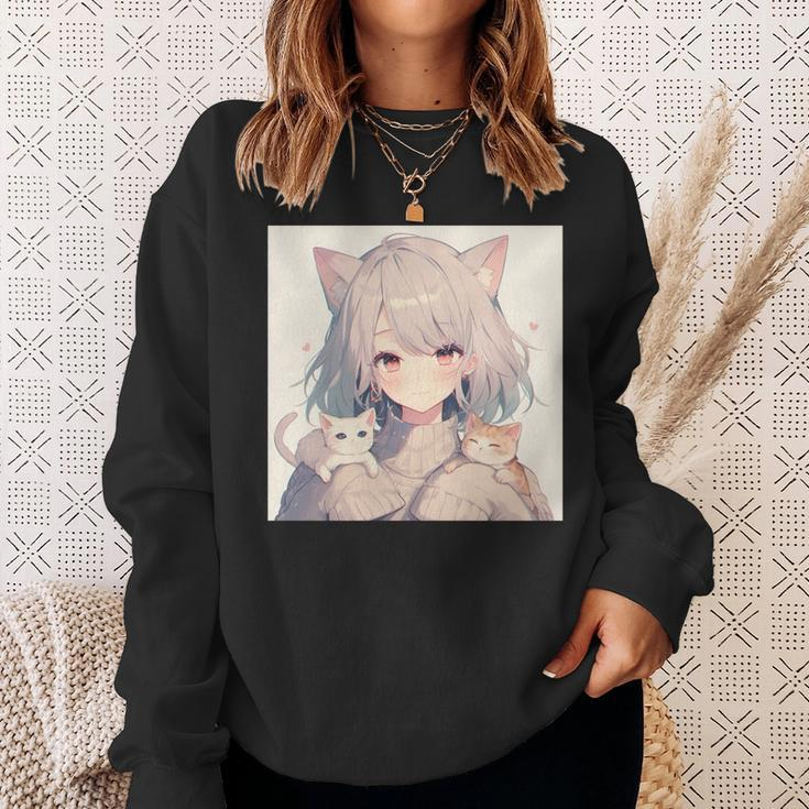 Anime- Und Katzenliebhaber Für Nager Manga Kawaii Graphic Otaku Sweatshirt Geschenke für Sie
