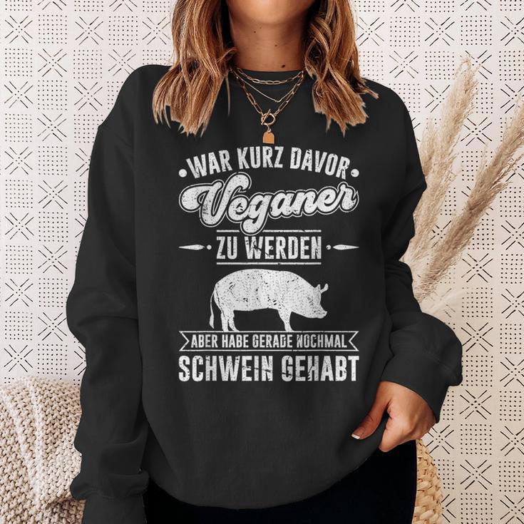 Antiegan Pig Hadegan Antiegan Slogan Sweatshirt Geschenke für Sie