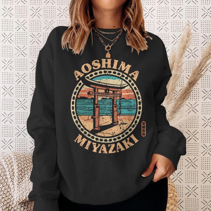 Aoshima Miyazaki Japan Surfen Aoshima Schrein Japanischer Kanji Sweatshirt Geschenke für Sie