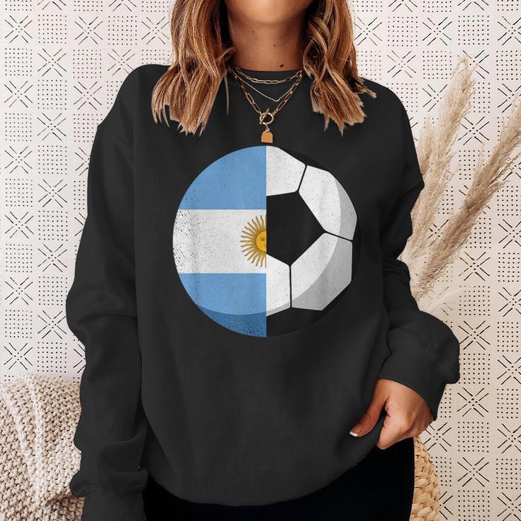 Argentinien Flagge Fußball Kinder Fußball Papa Sport Sweatshirt Geschenke für Sie