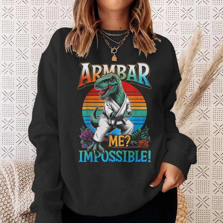 Armbar Me ImpossibleRex Dinosaur Jiujitsu Bjj Sweatshirt Gifts for Her