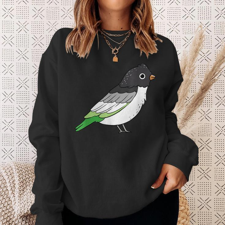 Aromantic Pride Bird Asexual Sweatshirt Gifts for Her