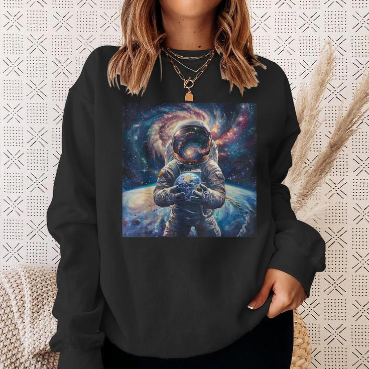 Astronauten Galaxie Weltraum Planeten Weltall Astronaut Sweatshirt Geschenke für Sie