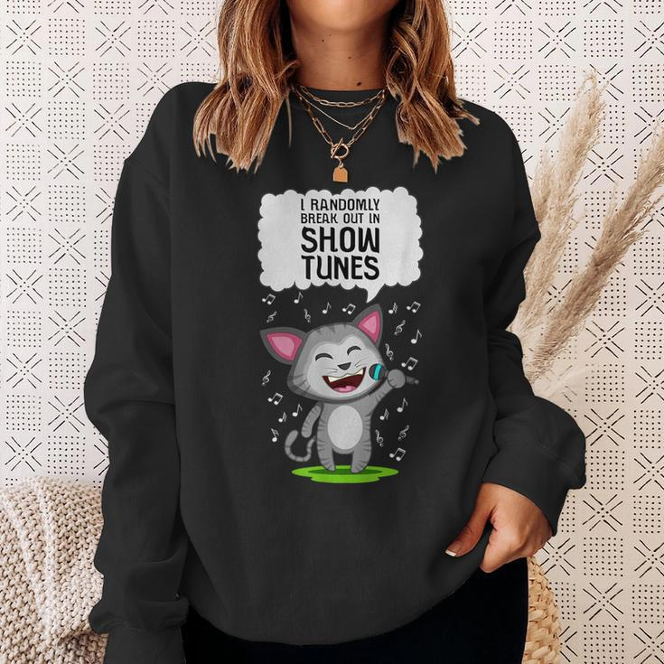 Theater Broadway Cat I Show Tunes Musical Sweatshirt Gifts for Her