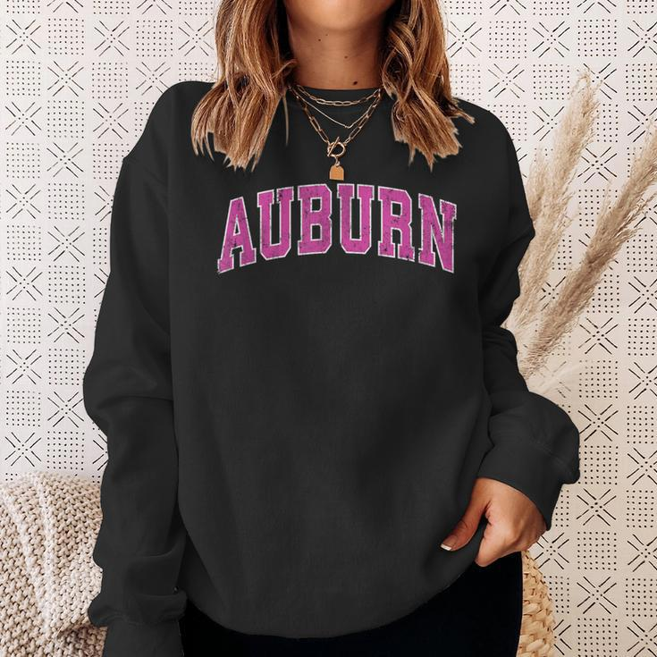 Auburn California Ca Vintage Sports Pink Sweatshirt Gifts for Her