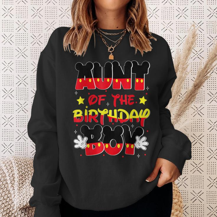 Aunt Of The Birthday Boy Mouse Family Matching Sweatshirt Gifts for Her