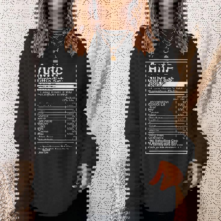 Auntie Nutrition Facts Sweatshirt Gifts for Her