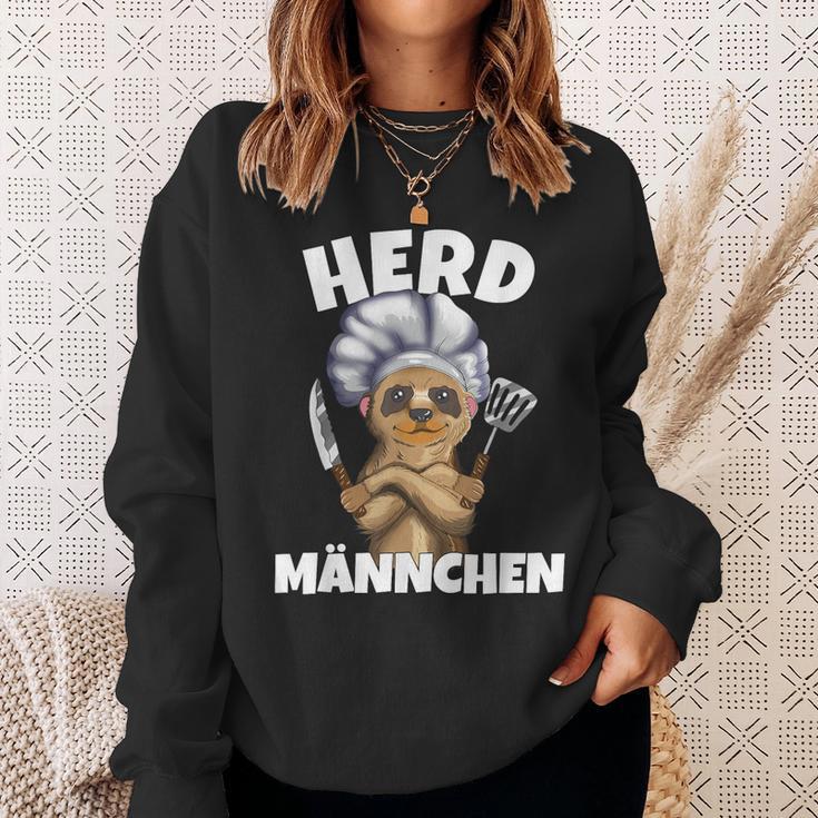 'Aus Meerkat Wird Herdmännchen Wortspiel Cooking Outfit Black Sweatshirt Geschenke für Sie