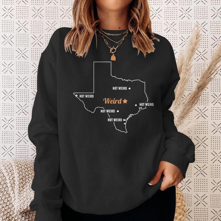 Austin Stay Weird Texas State Map And Sweatshirt Gifts for Her