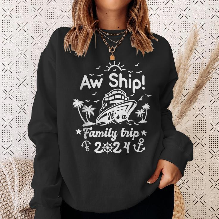 Aw Ship It's A Family Cruise 2024 Trip Vacation Matching Sweatshirt Gifts for Her