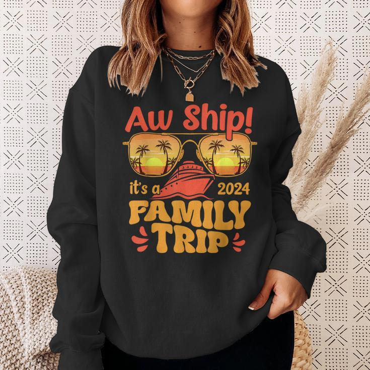 Aw Ship It's A Family Trip 2024 Family Cruise Squad Matching Sweatshirt Gifts for Her