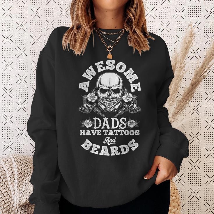 Awesome Dads Have Tattoos And Beards For Dad Sweatshirt Gifts for Her