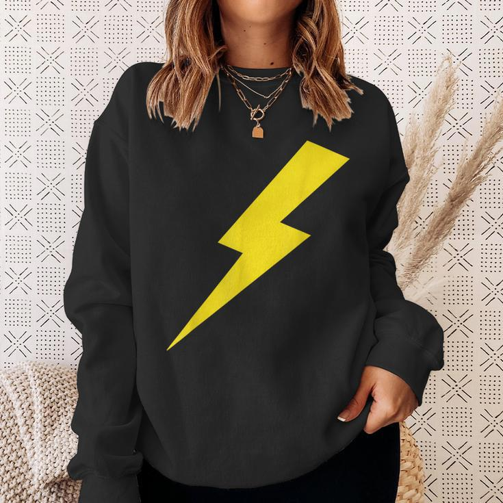 Awesome Lightning Bolt Yellow Print Sweatshirt Gifts for Her
