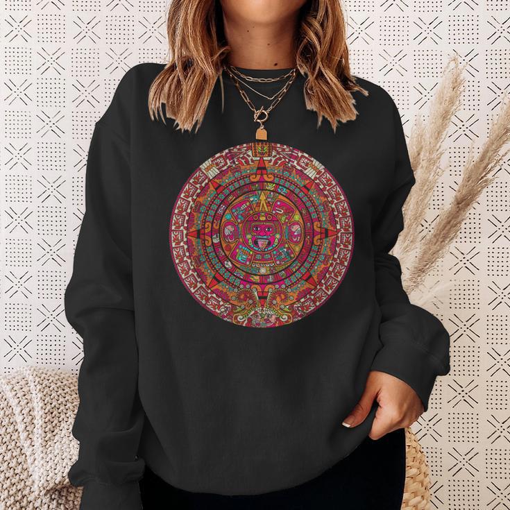 Aztec Mexico Maya Aztec Calendar Sweatshirt Geschenke für Sie