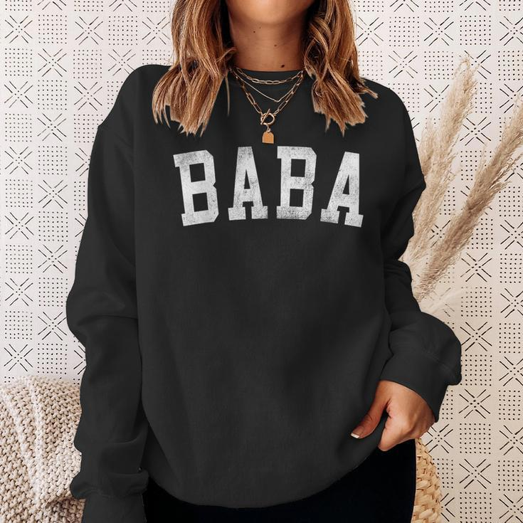 Baba Classic Bold Font Father's Day Baba Sweatshirt Gifts for Her
