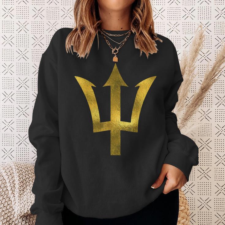 BajanBarbados Est 1966 Gold Trident Sweatshirt Gifts for Her