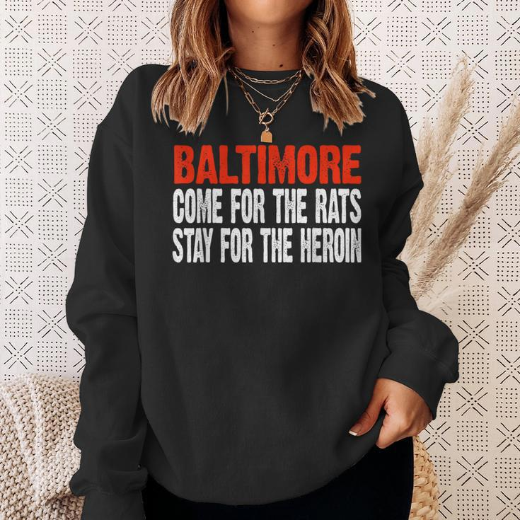 Baltimore Rats And Heroin Political Sweatshirt Gifts for Her