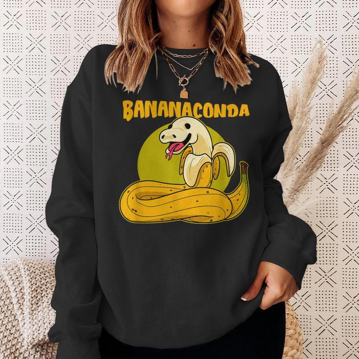 Bananaconda Snake With Banana Pyjamas Anaconda Python Sweatshirt Gifts for Her