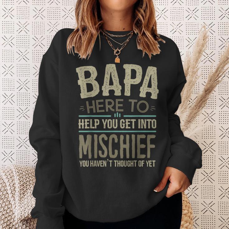 Bapa From Grandchildren For Fathers Day Bapa Sweatshirt Gifts for Her