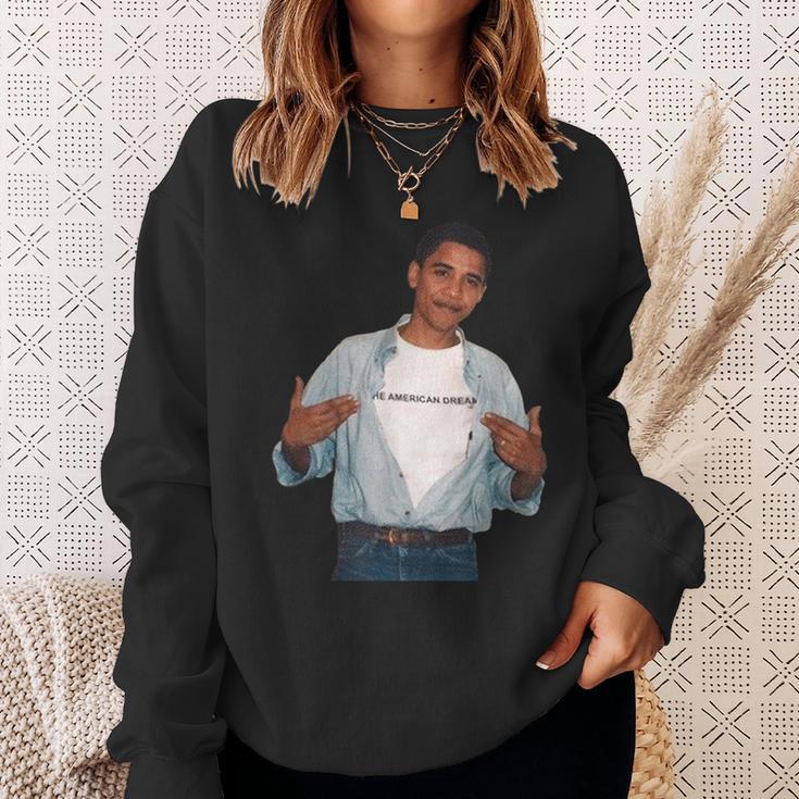 Barack Obama Retro Collegeintage Young Obama Sweatshirt Geschenke für Sie