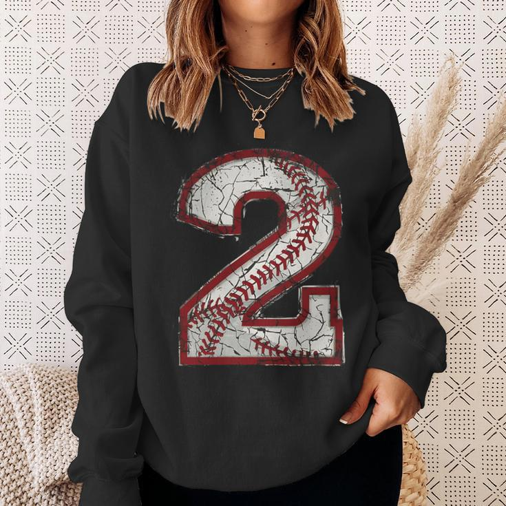 Baseball Jersey Number 2 Vintage Sweatshirt Gifts for Her