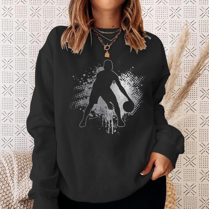 Basketball Vintage Bball Player Coach Sports Baller Sweatshirt Gifts for Her