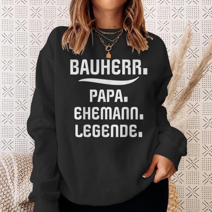 Bauherr Papa Slogan Richtfestfest Ehemann Bauherr Sweatshirt Geschenke für Sie