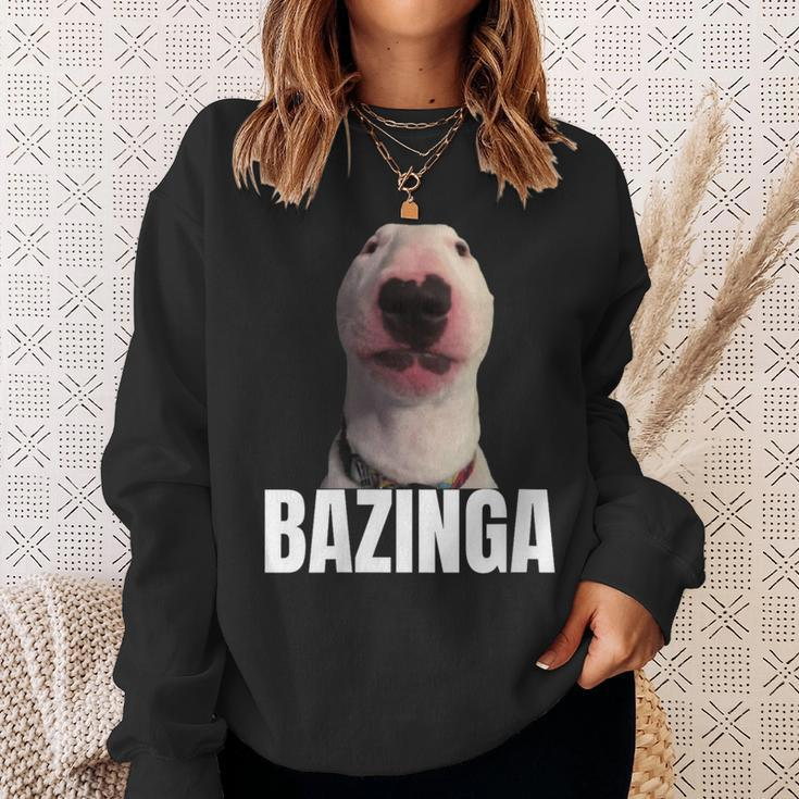 Bazinga Cringe Meme Dog Genz Trendy Nager Slang Sweatshirt Gifts for Her